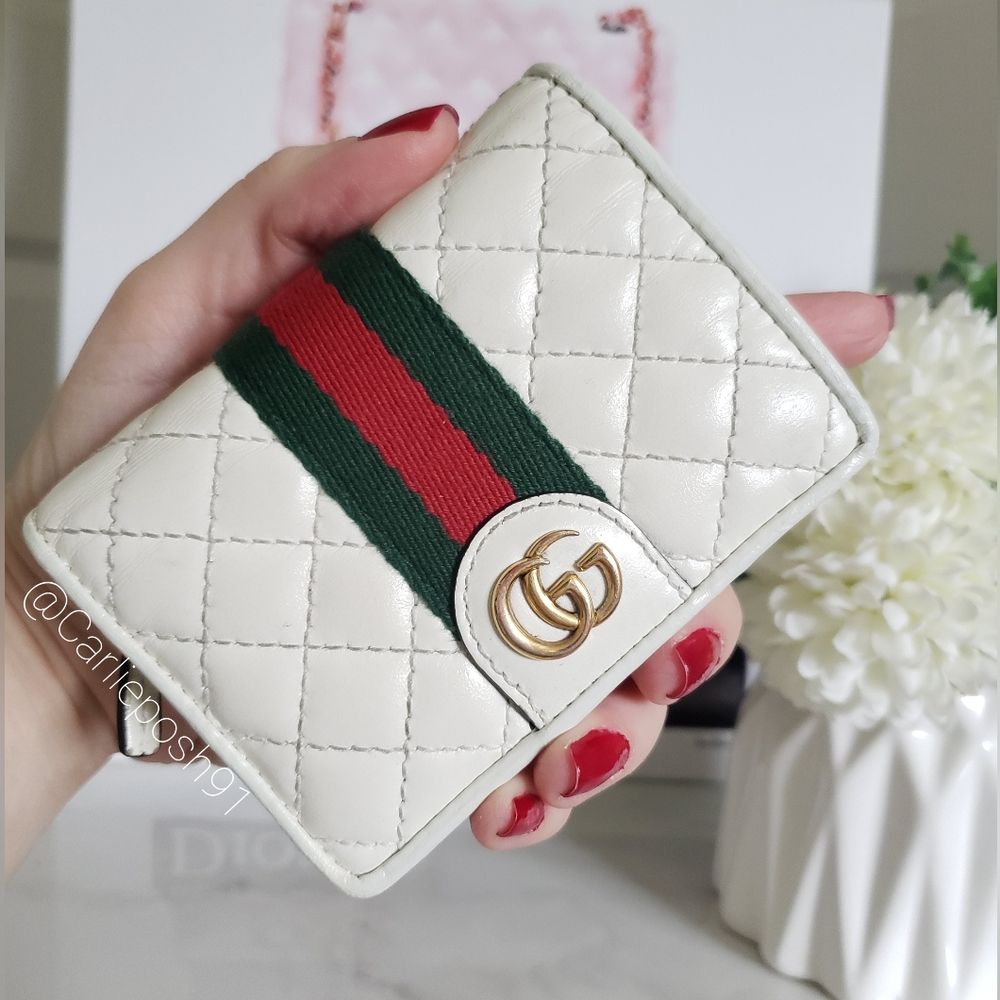Authentic Pre-owned Gucci Quilted Trapuntata Compact Wallet